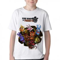 Camiseta Infantil ou adulto Five Nights at Freddy's Personagens Blusa Criança todos tamanhos