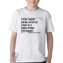 Camiseta Infantil ou adulto Frase Poderoso Chefão Blusa Criança todos tamanhos Camiseta Infantil ou adulto Frase Poderoso Chefão Blusa Criança todos tamanhos