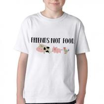 Camiseta Infantil ou adulto Friends not food Blusa Criança todos tamanhos Camiseta Infantil ou adulto Friends not food Blusa Criança todos tamanhos