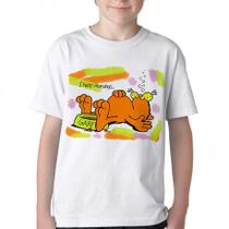 Camiseta Infantil ou adulto Garfield I hate mondays Blusa Criança todos tamanhos