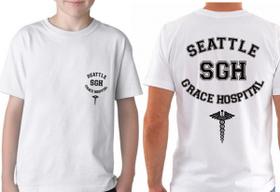Camiseta Infantil ou adulto Grey's Anatomy Seattle Grace Blusa Criança todos tamanhos