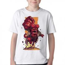 Camiseta Infantil ou adulto Hellboy Blusa Criança todos tamanhos Camiseta Infantil ou adulto Hellboy Blusa Criança todos tamanhos