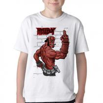 Camiseta Infantil ou adulto HellBoy dedo Blusa Criança todos tamanhos Camiseta Infantil ou adulto HellBoy dedo Blusa Criança todos tamanhos