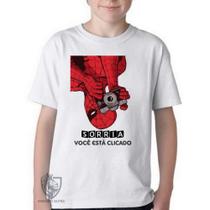 Camiseta Infantil ou adulto Homem Aranha foto Blusa Criança todos tamanhos