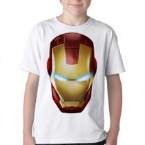 Camiseta Infantil ou adulto Homem de Ferro máscara Blusa Criança todos tamanhos