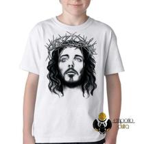 Camiseta Infantil ou adulto Jesus coroa espinhos Blusa Criança todos tamanhos