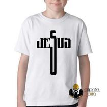 Camiseta Infantil ou adulto Jesus Cristo cruz Blusa Criança todos tamanhos