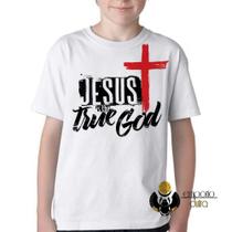 Camiseta Infantil ou adulto Jesus Cristo verdadeiro Deus Blusa Criança todos tamanhos Camiseta Infantil ou adulto Jesus Cristo verdadeiro Deus Blusa Criança todos tamanhos
