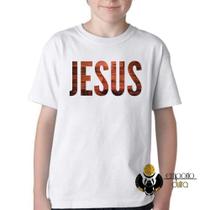 Camiseta Infantil ou adulto Jesus madeira Blusa Criança todos tamanhos