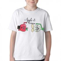Camiseta Infantil ou adulto Maçã e Cebola Blusa Criança todos tamanhos