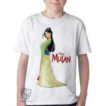 Camiseta Infantil ou adulto Mulan vestido Blusa Criança todos tamanhos