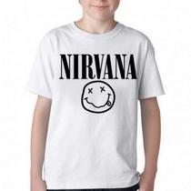 Camiseta Infantil ou adulto Nirvana Carinha Blusa Criança todos tamanhos