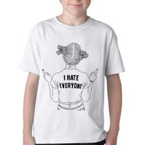 Camiseta Infantil ou adulto Odeio todos Blusa Criança todos tamanhos Camiseta Infantil ou adulto Odeio todos Blusa Criança todos tamanhos