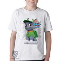 Camiseta Infantil ou adulto Patrulha Canina Rocky Blusa Criança todos tamanhos
