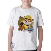 Camiseta Infantil ou adulto Patrulha Canina Rubble Blusa Criança todos tamanhos
