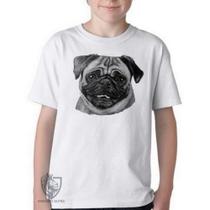 Camiseta Infantil ou adulto Pug descolorido Blusa Criança todos tamanhos Camiseta Infantil ou adulto Pug descolorido Blusa Criança todos tamanhos