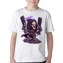 Camiseta Infantil ou adulto Reaper Overwatch Blusa Criança todos tamanhos