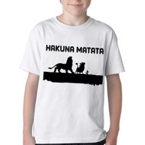 Camiseta Infantil ou adulto Rei Leão Hakuna Matata Blusa Criança todos tamanhos