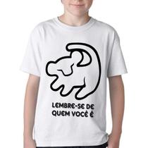 Camiseta Infantil ou adulto Rei Leão Simba Lembre-se de quem você é Blusa Criança todos tamanhos Camiseta Infantil ou adulto Rei Leão Simba Lembre-se de quem você é Blusa Criança todos tamanhos