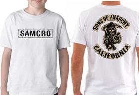 Camiseta Infantil ou adulto Samcro sons of anarchy Blusa Criança todos tamanhos