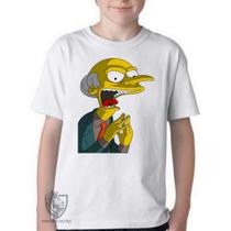 Camiseta Infantil ou adulto Senhor Burns Blusa Criança todos tamanhos