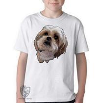 Camiseta Infantil ou adulto Shih-tzu fofo Blusa Criança todos tamanhos