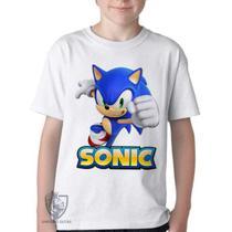 Camiseta Infantil ou adulto Sonic Blusa Criança todos tamanhos