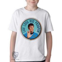 Camiseta Infantil ou adulto Spock vida longa e próspera Blusa Criança todos tamanhos