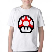 Camiseta Infantil ou adulto Super Mario Mushroom Blusa Criança todos tamanhos