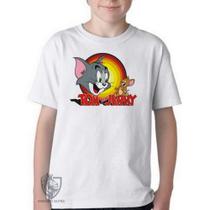 Camiseta Infantil ou adulto Tom & Jerry amarelo Blusa Criança todos tamanhos