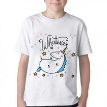 Camiseta Infantil ou adulto Unicórnio Whatever Blusa Criança todos tamanhos