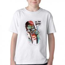 Camiseta Infantil ou adulto Zombie use Cérebro Blusa Criança todos tamanhos Camiseta Infantil ou adulto Zombie use Cérebro Blusa Criança todos tamanhos