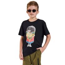Camiseta Infantil Over Surf Manga Curta Minion Preto