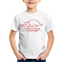 Camiseta Infantil Overthinking And Also Hungry - Foca na Moda