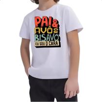 Camiseta Infantil Pai avo e bisavo