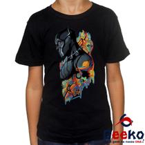 Camiseta Infantil Pantera Negra 100% Algodão Black Panther Wakanda Geeko