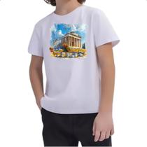 Camiseta Infantil Partenon watercolor Camiseta Infantil Partenon watercolor