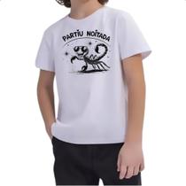 Camiseta Infantil Partiu Noitada Escorpiao Camiseta Infantil Partiu Noitada Escorpiao