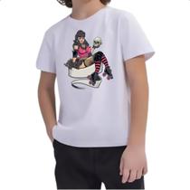 Camiseta Infantil Patinadora com cranio