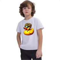 Camiseta Infantil Patinho de borracha Ciclista