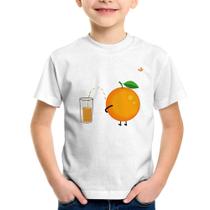 Camiseta Infantil Peeing Orange - Foca na Moda