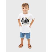 Camiseta infantil Personalizada Feliz Ano Novo
