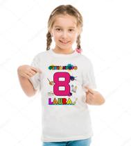 Camiseta Infantil Personalizada Menina Pintando o Oito 8
