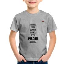 Camiseta Infantil Piscou, segunda - Foca na Moda