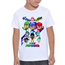 Camiseta Infantil Pj Masks Desenho T-shirt camisa