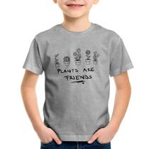 Camiseta Infantil Plants are Friends - Foca na Moda