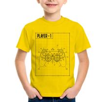 Camiseta Infantil Player 1 Controle Joystick - Foca na Moda