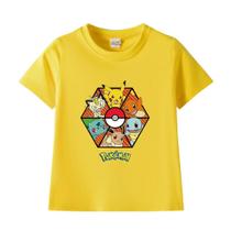 Camiseta Infantil Pokémon - Anime, Verão, Algodão, Manga Curta Camiseta Infantil Pokémon - Anime, Verão, Algodão, Manga Curta