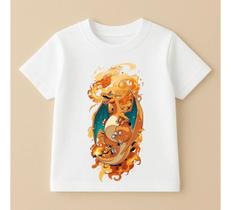 Camiseta Infantil Pokemon Charizard 100% Algodao Mode 01