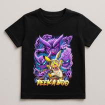 Camiseta Infantil Pokemon Pikachu Halloween Exclusiva Camiseta Infantil Pokemon Pikachu Halloween Exclusiva